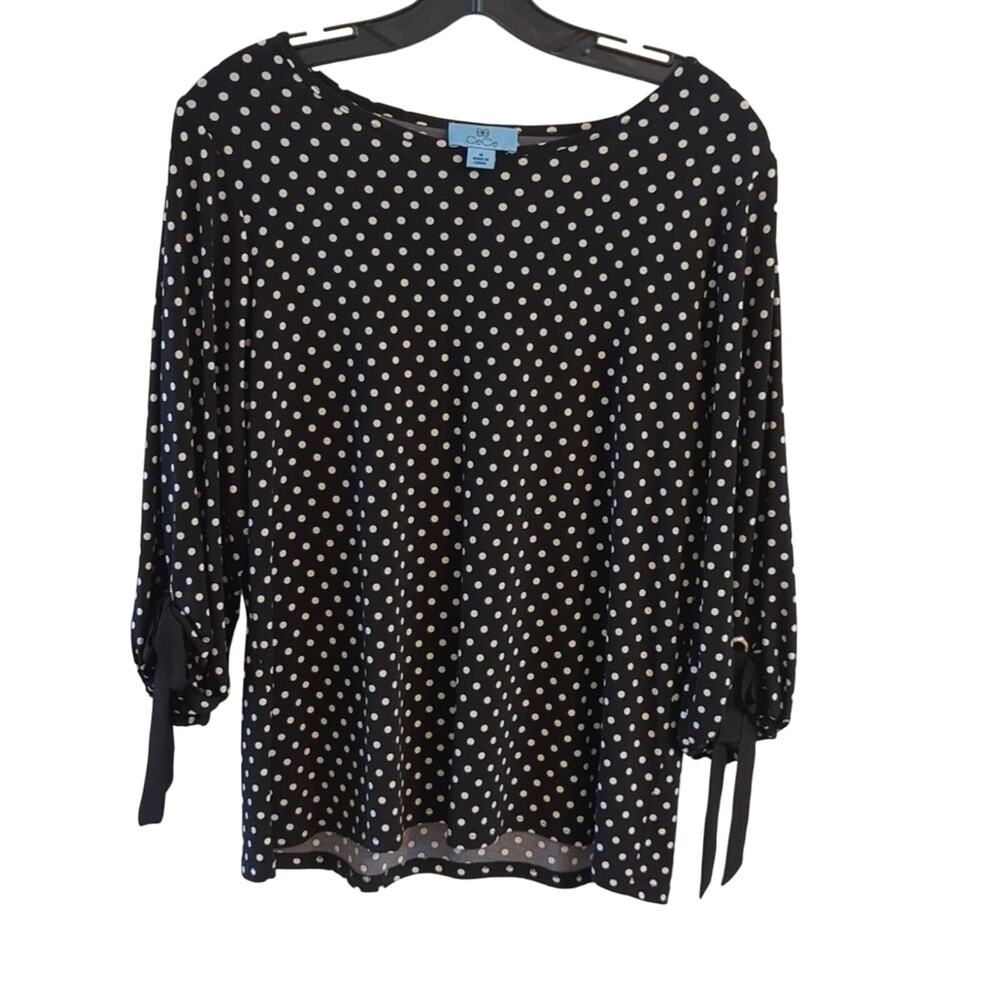 EUC CeCe Polka Dot Blouse